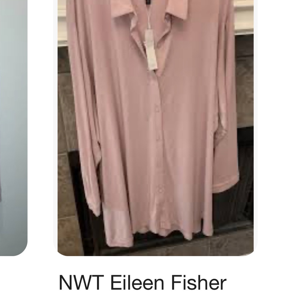 Eileen Fisher Soft Pink Long Sleeve Shirt